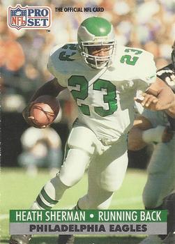Heath Sherman Philadelphia Eagles 1991 Pro set NFL #619